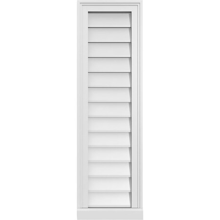 Ekena Millwork Vertical Surface Mount PVC Gable Vent w/ 2"W x 2"H , Brickmould Sill Frame, 12"W x 40"H GVPVE12X4003SN